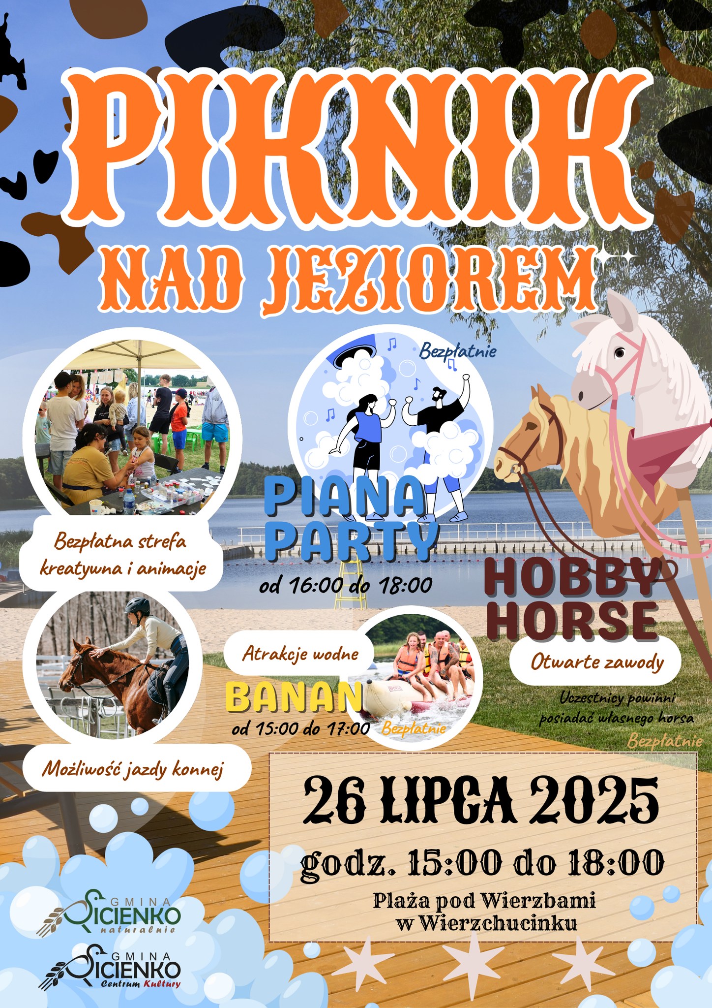 26 lipca  zapraszamy na Piknik nad Jeziorem plakat